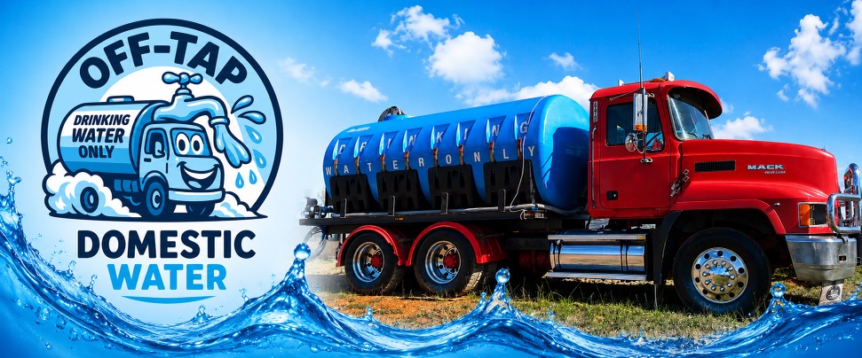 Off-Tap Domestic Water drinking water truck logo
